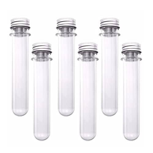 サムコス 試験管 プラスチック 容器 40ml アルミ蓋付き 実験 検査 自由研究 サンプル保存 多用途 6本セット